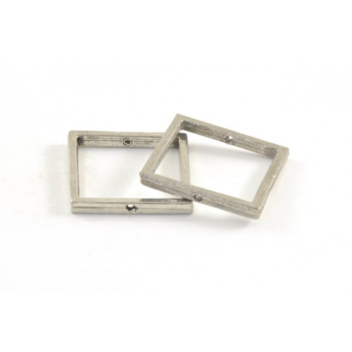 SQUARE BEAD FRAME ANTIQUE SILVER  24MM